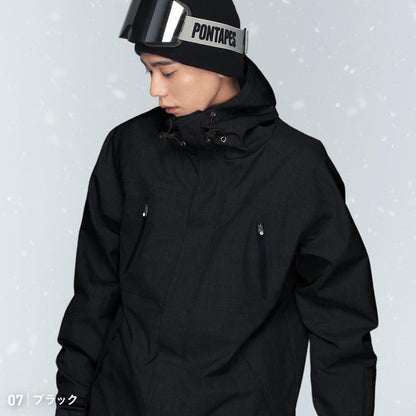 [1~16カラー] スノーボードウェア メンズ レディース ジャケット単品 レギュラーシルエット 中綿入り 撥水 防寒 25-26モデル PONTAPES/ポンタぺス POJ-300MB/301M