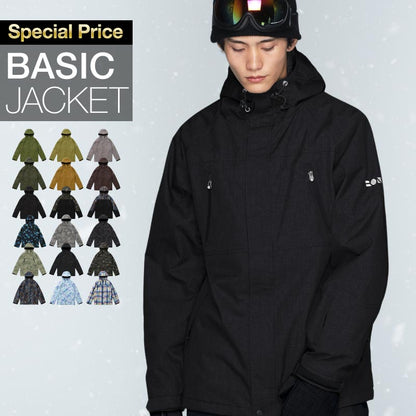 [1~16カラー] スノーボードウェア メンズ レディース ジャケット単品 レギュラーシルエット 中綿入り 撥水 防寒 25-26モデル PONTAPES/ポンタぺス POJ-300MB/301M