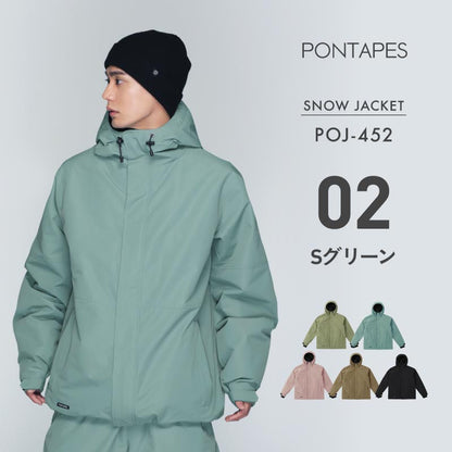スノーボードウェア メンズ ジャケット単品 スキージャケット 中綿入り 撥水 防寒 25-26モデル PONTAPES/ポンタぺス POJ-452