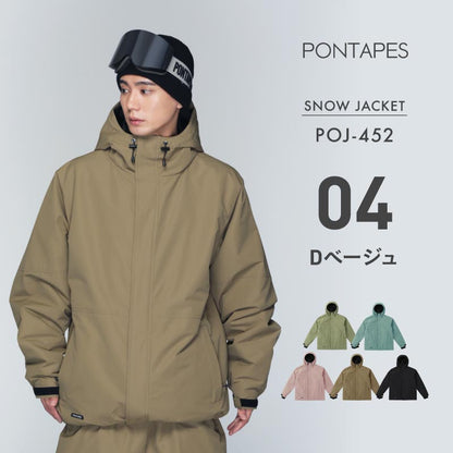 スノーボードウェア メンズ ジャケット単品 スキージャケット 中綿入り 撥水 防寒 25-26モデル PONTAPES/ポンタぺス POJ-452