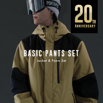 スノーボードウェア 上下セット メンズ レディース スペシャルセット パンツ ジャケット スノボ スノー スキー 中綿 撥水 防寒 防風 PONTAPES/ポンタぺス PSET-43BEG2