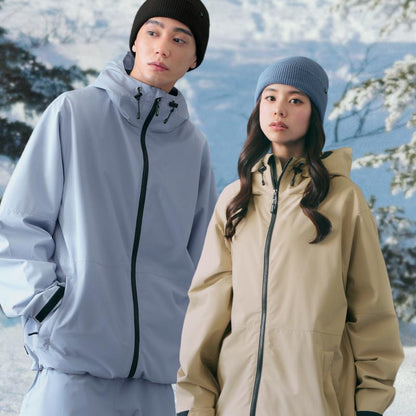 発送開始 スノーボードウェア メンズ レディース ジャケット単品 スキーウェア 中綿なし  撥水 防風 雪山 ルーズシルエット 25-26モデル  PONTAPES/ポンタぺス PLJ-454