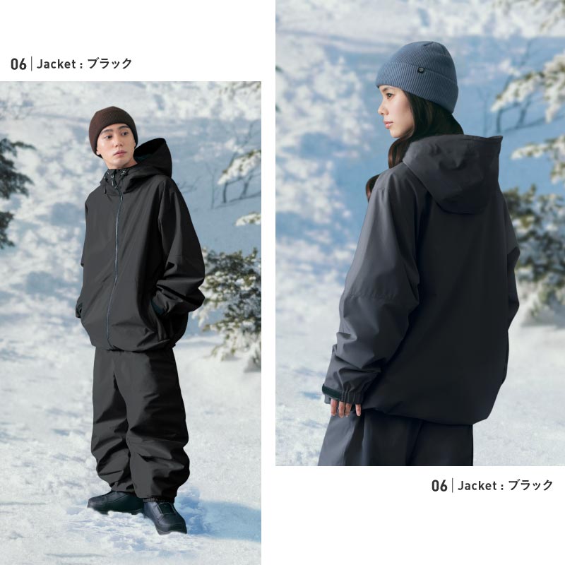 発送開始 スノーボードウェア メンズ レディース ジャケット単品 スキーウェア 中綿なし  撥水 防風 雪山 ルーズシルエット 25-26モデル  PONTAPES/ポンタぺス PLJ-454