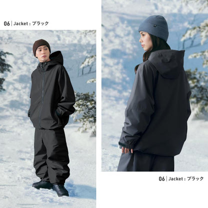 発送開始 スノーボードウェア メンズ レディース ジャケット単品 スキーウェア 中綿なし  撥水 防風 雪山 ルーズシルエット 25-26モデル  PONTAPES/ポンタぺス PLJ-454