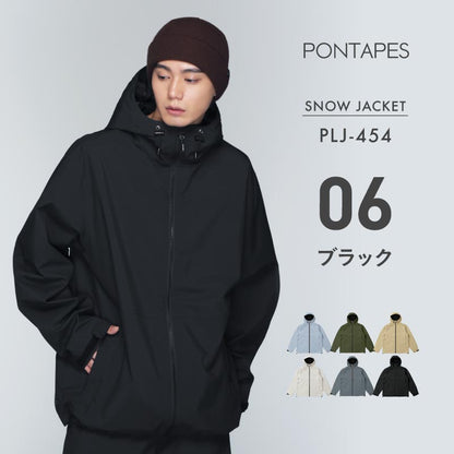 発送開始 スノーボードウェア メンズ レディース ジャケット単品 スキーウェア 中綿なし  撥水 防風 雪山 ルーズシルエット 25-26モデル  PONTAPES/ポンタぺス PLJ-454