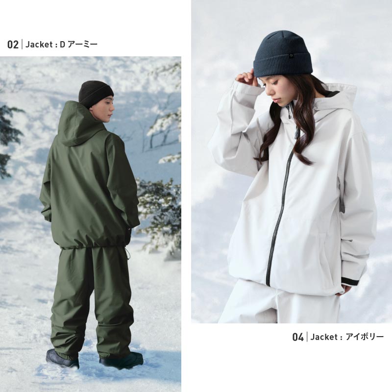 発送開始 スノーボードウェア メンズ レディース ジャケット単品 スキーウェア 中綿なし  撥水 防風 雪山 ルーズシルエット 25-26モデル  PONTAPES/ポンタぺス PLJ-454