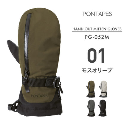 スノーボード グローブ 手が出るグローブ メンズ レディース スノボ スキー スノー 手袋 ミトン 防水 防寒 撥水 防風 PONTAPES/ポンタぺス PG-052M