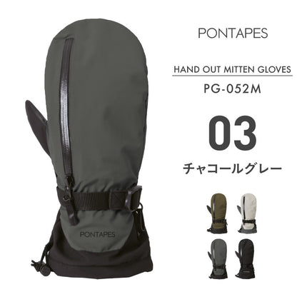 スノーボード グローブ 手が出るグローブ メンズ レディース スノボ スキー スノー 手袋 ミトン 防水 防寒 撥水 防風 PONTAPES/ポンタぺス PG-052M