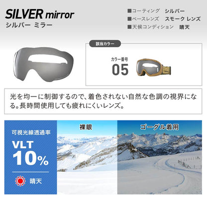 UV 구면 레보 렌즈 고글 스노우 고글 맨즈 레이디스 PONTAPES PNP-893 