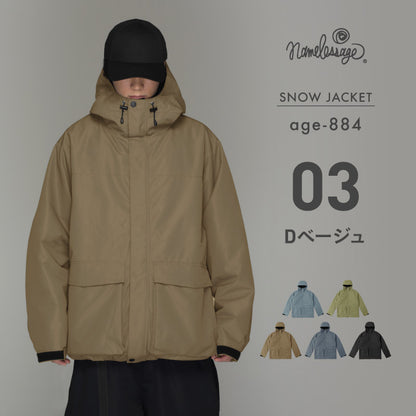 スノーボードウェア メンズ レディース ジャケット単品 ベンチレーション付き ワイドシルエット 中綿入り 防寒 撥水 防風 25-26モデル namelessage/ネームレスエイジ age-884