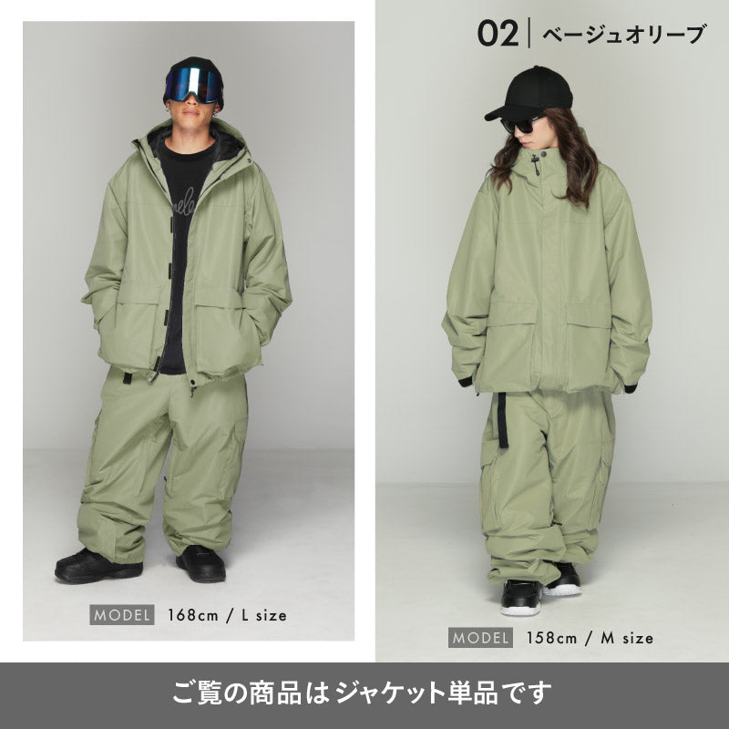 スノーボードウェア メンズ レディース ジャケット単品 ベンチレーション付き ワイドシルエット 中綿入り 防寒 撥水 防風 25-26モデル namelessage/ネームレスエイジ age-884