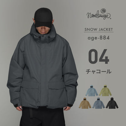 スノーボードウェア メンズ レディース ジャケット単品 ベンチレーション付き ワイドシルエット 中綿入り 防寒 撥水 防風 25-26モデル namelessage/ネームレスエイジ age-884