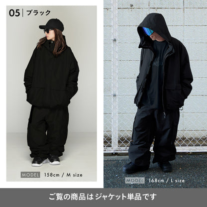 スノーボードウェア メンズ レディース ジャケット単品 ベンチレーション付き ワイドシルエット 中綿入り 防寒 撥水 防風 25-26モデル namelessage/ネームレスエイジ age-884