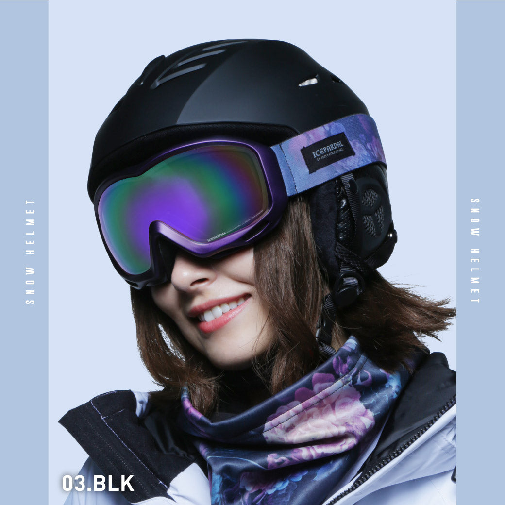 レディース メンズ 大人用 スノー ヘルメット ネイビー ホワイト ブラック スノボ用[PONTAPES/ポンタぺス]｛PONH-1981｝