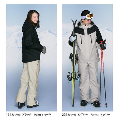 [1~16カラー]スキーウェア メンズ レディース 上下セットト 中綿入り 撥水 防寒 25-26モデル PONTAPES/ポンタぺス POSKI-128ST