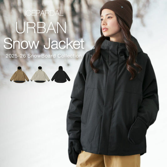 スノーボードウェア レディース ジャケット単品 ルーズシルエット 体型カバー 美シルエット ルーズシルエット 中綿入り 撥水 防寒 保温 25-26モデル ICEPARDAL/アイスパーダル IALOJ-001