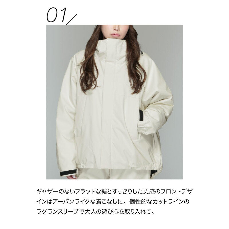 スノーボードウェア レディース ジャケット単品 ルーズシルエット 体型カバー 美シルエット ルーズシルエット 中綿入り 撥水 防寒 保温 25-26モデル ICEPARDAL/アイスパーダル IALOJ-001