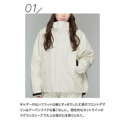 スノーボードウェア レディース ジャケット単品 ルーズシルエット 体型カバー 美シルエット ルーズシルエット 中綿入り 撥水 防寒 保温 25-26モデル ICEPARDAL/アイスパーダル IALOJ-001