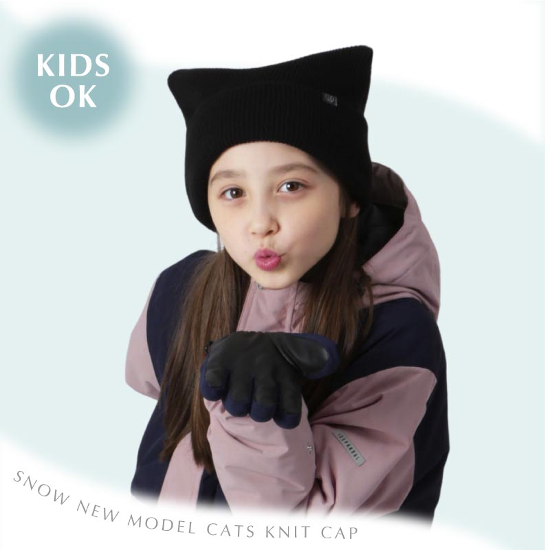 スノーボード ニット帽 レディース 猫耳 ねこみみ ねこ耳 ネコ耳