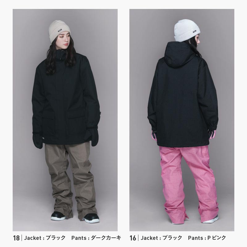 Mountain style top and bottom set snowboard wear Ladies ICEPARDAL ISET-53