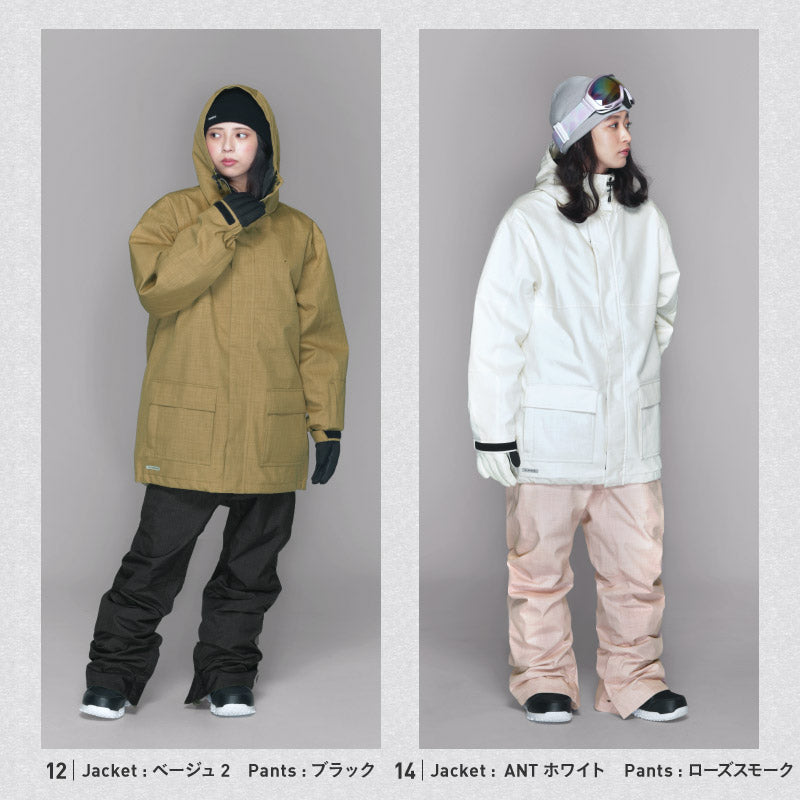 Mountain style top and bottom set snowboard wear Ladies ICEPARDAL ISET-53