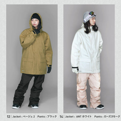 Mountain style top and bottom set snowboard wear Ladies ICEPARDAL ISET-53