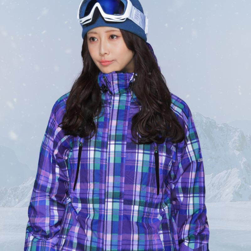 Print Pattern Top and Bottom Set Snowboard Wear Ladies ICEPARDAL ISET-51 