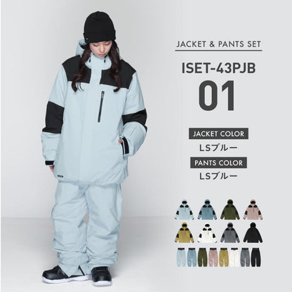 풀오버 상하 세트 스노우 보드웨어 여성 ICEPARDAL ISET-54