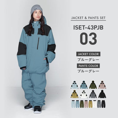 풀오버 상하 세트 스노우 보드웨어 여성 ICEPARDAL ISET-54