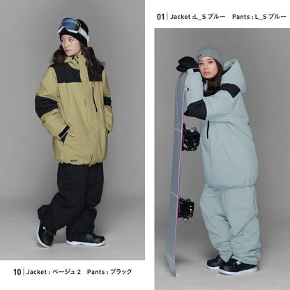 풀오버 상하 세트 스노우 보드웨어 여성 ICEPARDAL ISET-54