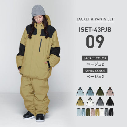 풀오버 상하 세트 스노우 보드웨어 여성 ICEPARDAL ISET-54