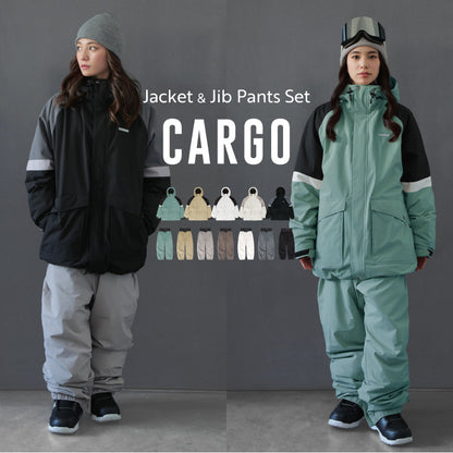 Big Pocket Top and Bottom Set Snowboard Wear Ladies ICEPARDAL ISET-56