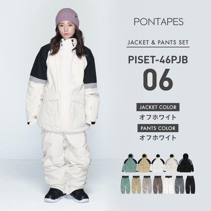 빅 포켓 상하 세트 스노우 보드 웨어 레이디스 ICEPARDAL ISET-56