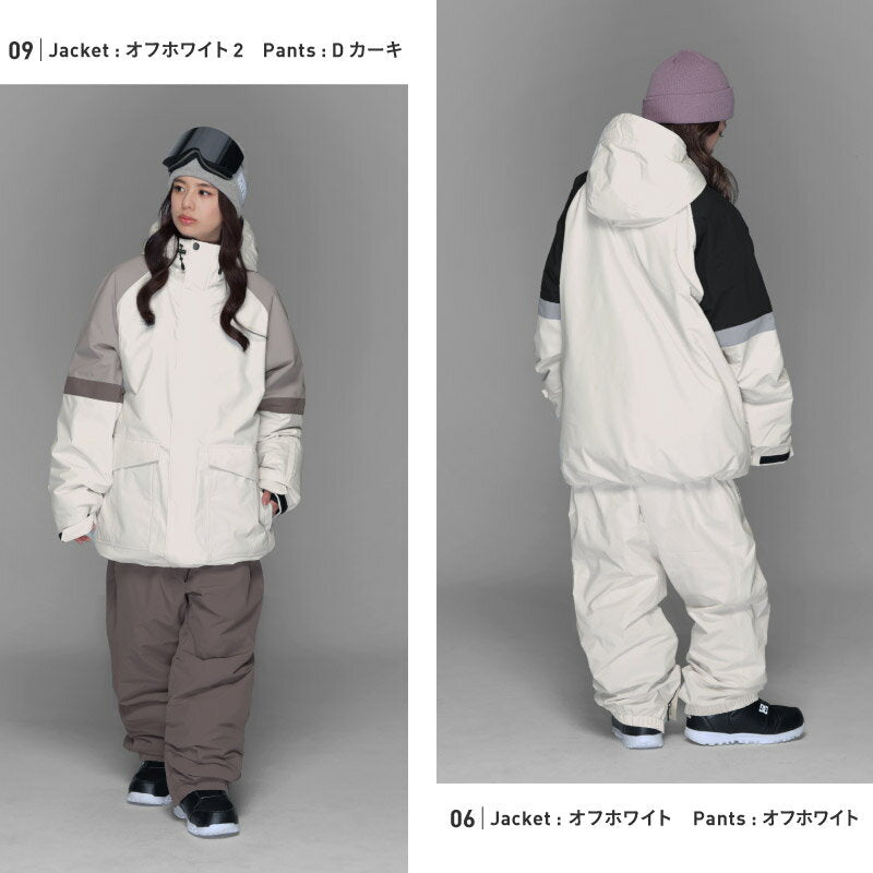 빅 포켓 상하 세트 스노우 보드 웨어 레이디스 ICEPARDAL ISET-56