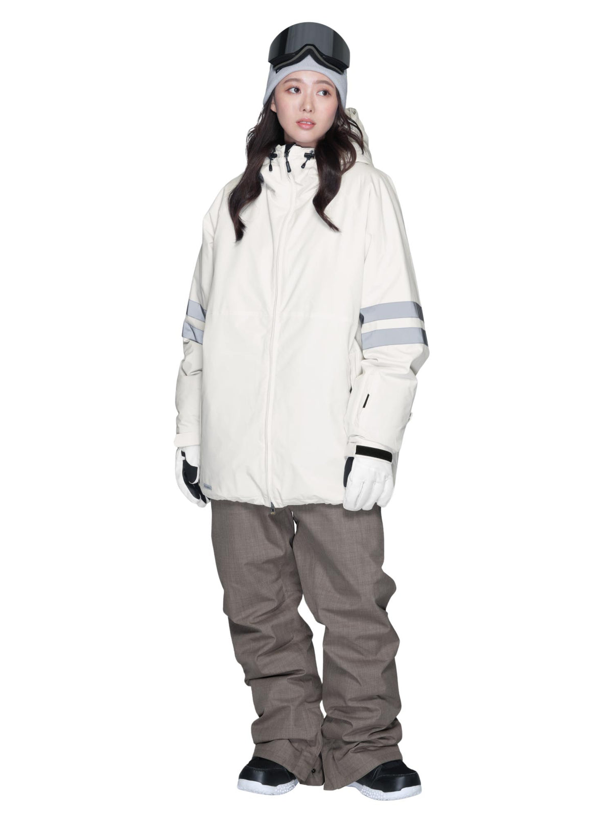 라인 리플렉터 상하 세트 스노우 보드웨어 여성 ICEPARDAL ISET-52