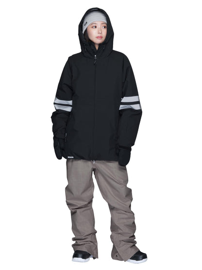 라인 리플렉터 상하 세트 스노우 보드웨어 여성 ICEPARDAL ISET-52