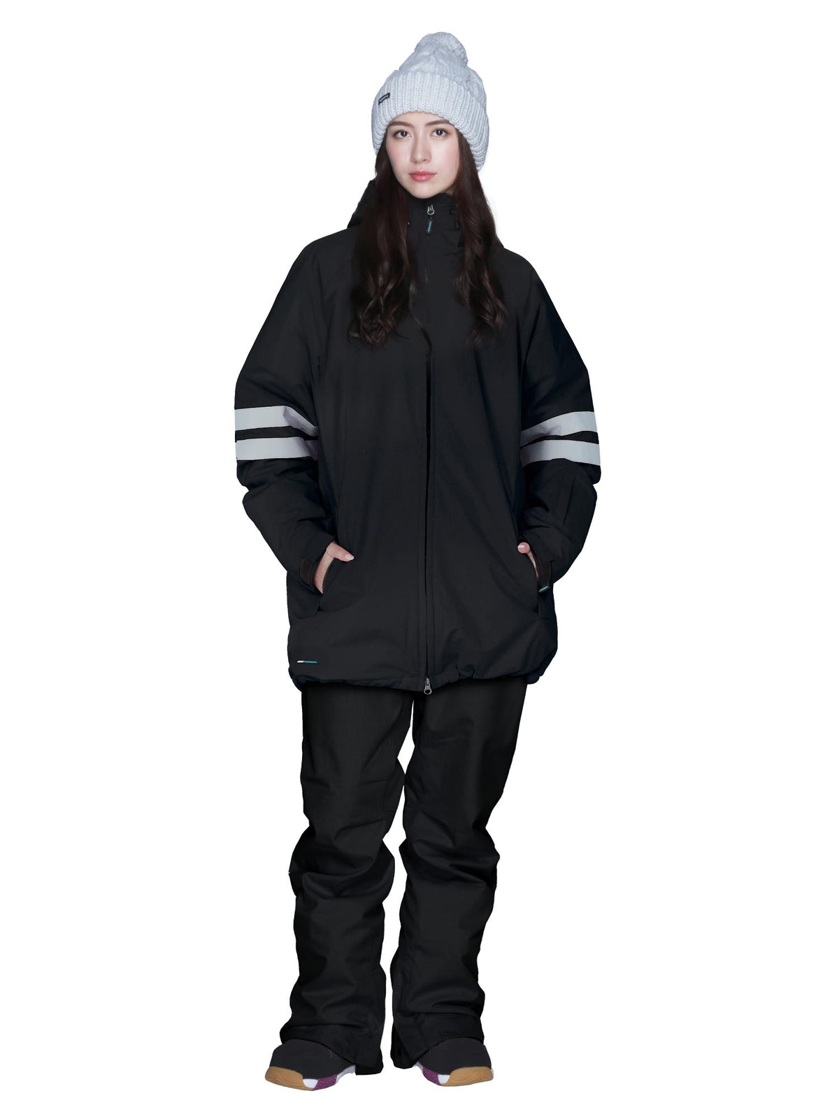 라인 리플렉터 상하 세트 스노우 보드웨어 여성 ICEPARDAL ISET-52
