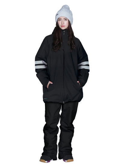 라인 리플렉터 상하 세트 스노우 보드웨어 여성 ICEPARDAL ISET-52
