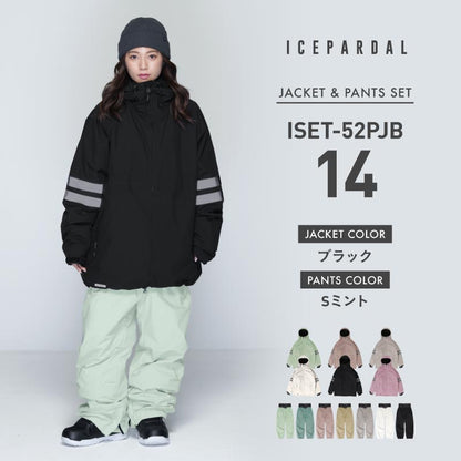 Pullover Top and Bottom Set Snowboard Wear Women's ICEPARDAL ISET-55