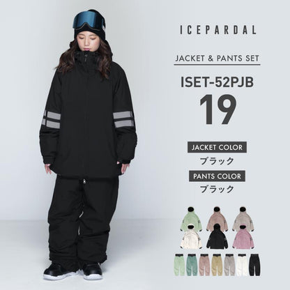 Pullover Top and Bottom Set Snowboard Wear Women's ICEPARDAL ISET-55