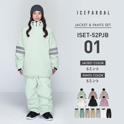 Pullover Top and Bottom Set Snowboard Wear Women's ICEPARDAL ISET-55