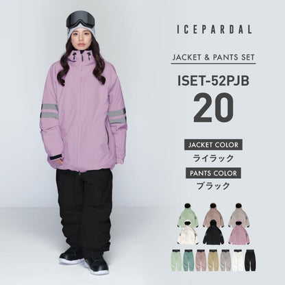 Pullover Top and Bottom Set Snowboard Wear Women's ICEPARDAL ISET-55