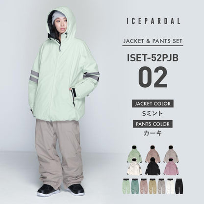 Pullover Top and Bottom Set Snowboard Wear Women's ICEPARDAL ISET-55