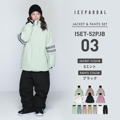 Pullover Top and Bottom Set Snowboard Wear Women's ICEPARDAL ISET-55