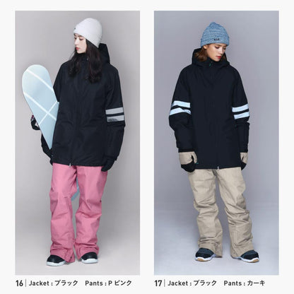 Line Reflector Top and Bottom Set Snowboard Wear Women's ICEPARDAL ISET-52