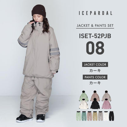 Pullover Top and Bottom Set Snowboard Wear Women's ICEPARDAL ISET-55