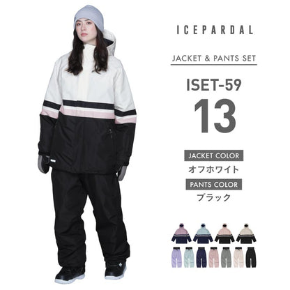 Pullover Top and Bottom Set Snowboard Wear Women's ICEPARDAL ISET-55