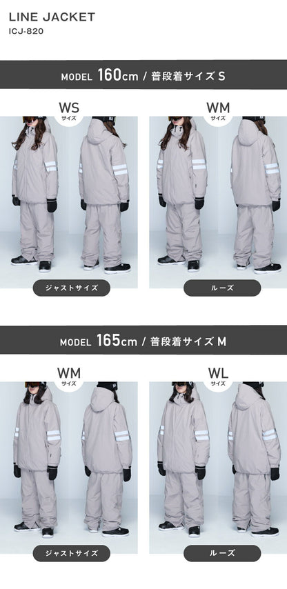 Reflector Jacket Snowboard Wear Women's ICEPARDAL ICJ-820 