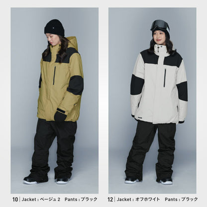 スノーボードウェア レディース 上下セット ルーズシルエット マウンテン スキーウェア 中綿入り 撥水 防寒 25-26モデル ICEPARDAL/アイスパーダル ISET-60