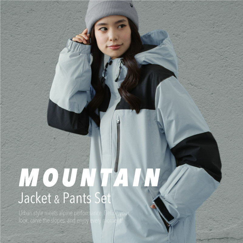 スノーボードウェア レディース 上下セット ルーズシルエット マウンテン スキーウェア 中綿入り 撥水 防寒 25-26モデル ICEPARDAL/アイスパーダル ISET-60